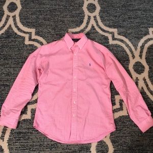 Pink Ralph Lauren Long Sleeve Button Up